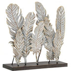 Deco 79 Metal Bird Decorative Sculpture Feathers Home Decor Statue, Accent Figurine 20" x 5" x 21", Gray