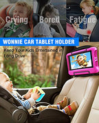 WONNIE Upgrade Tablet Holder for Car, Car Headrest Mount Holder for Back Seat, Car Tablet Mount for Kids with Silicone Strap & Anti-Slip Holding Clamps, Fits All 10-12.9" Tablets - size: 1 Pack- fits 10-12.9" tablet