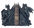 Bellaa Gothic Dragon Stone Finish Medieval Bookends - color: Z Black