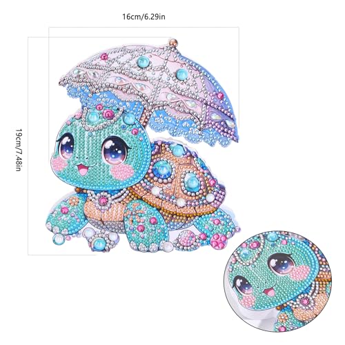 Sea Turtle Tabletop Diamond Art Painting - DIY Diamond Art Kits for Adults Figurines Special Shaped Rhinestone Gem Art Statues, 5D Painting with Diamond Dots Sculpture Ornaments Gifts for Beginner - color: Q011