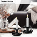 2 Pack Candle Stick Holder, Metal Taper Candlelight Stand for Party Wedding Christmas Table Home Decoration (Black)