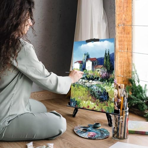 RRFTOK Easel Stand for Sign and Painting - Metal Tripod Adjustable Art Easels for Display Canvases Height from 17 to 66 Inch - Carry Bag for Table-Top/Floor Drawing and Displaying with Black - style: 66S Black 1-pack