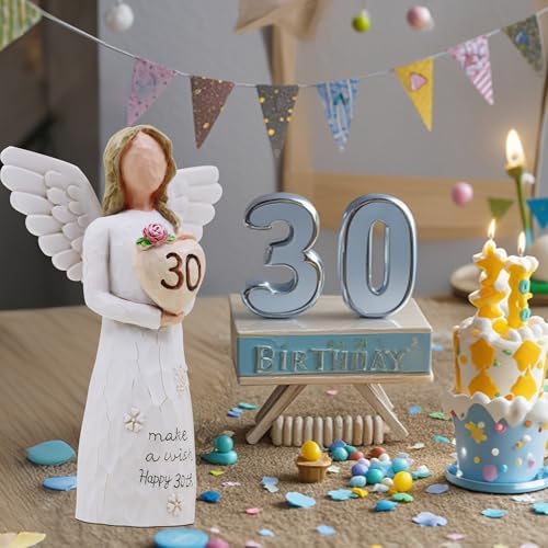 30th Birthday Decorations for Her, 30th Birthday Gifts for Her, Sculpted Hand-Painted Figurine - style: 30th Birthday Gifts