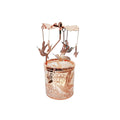 Carousel Candle Rotary Candle Holder for Home Decoration, Funny Birthday Gift for Grandma Wife Daughter, Unique Birthday Gift for Women, Rotating Candles for Mom (Gold Hummingbird)