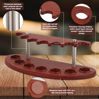 Natural Solid Rosewood Tobacco Smoking Pipe Stand Holder for 7 Pipes - Artisan Handcrafted Tobacco Pipe Rack Luxury Organizer| Natural Wood Grain Display & Collector's Storage Rack(Tobacco Pipe Not Included)﻿