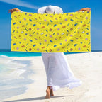 Geometric Objects Pattern Print Microfiber Bath Towel Silver Fox Velvet Luxury Bath Sheet 27.5" x 55" Absorbent Soft Beach Towels for Bath Fitness, Bathroom, Shower, Yoga