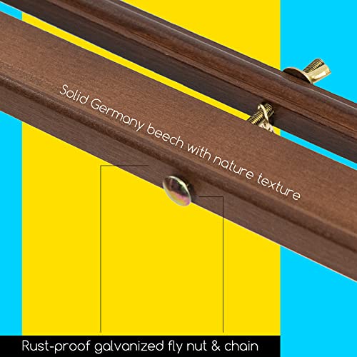 MEEDEN Easel Stand for Wedding Sign: Wood Tripod for Poster Board - Wooden Easel Standing for Display Welcome Picture - style: Walnut Color