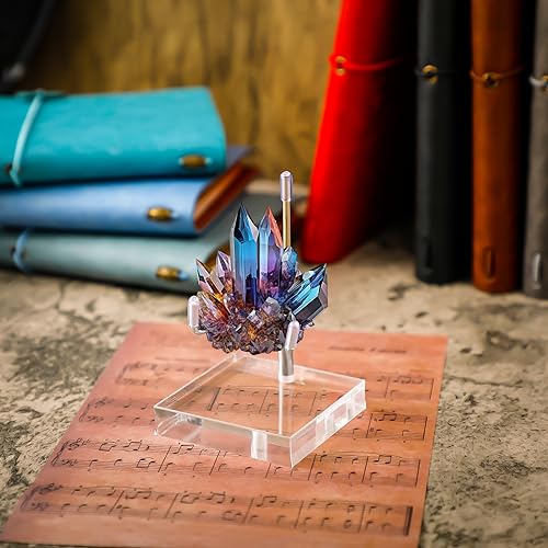 Suzile 4 Pcs Adjustable Metal Arm Display Stand Easel with Acrylic Base Rock Display Easel Holder Acrylic Crystal Clear Plate Stand for Geodes Mineral Agate (Silver, 2.4 x 2.4 x 3.5 Inch) - color: Silver, size: 2.4 x 2.4 x 3.5 Inch