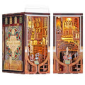 MiniCity Book Nook Kit, DIY Miniature Dollhouse Booknook Kit, 3D Wooden Puzzle Bookend Bookshelf Insert Decor with LED Light for Teens and Adults (Roaring Twenties Speakeasy) - style: Roaring Twenties Speakeasy
