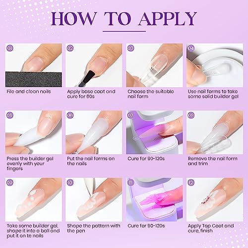 MIZHSE 60g White 3D Gel Nail Art Sculpting, Solid Builder Gel for Nails Non-Sticky Carving Molding Hard Extension Gels Soak Off U V LED for Salon Manicure Home DIY - color: 0-0-White