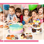 Zopeal 7 Pcs Dessert Table Display Set 3-Tier Cupcake Stand 1-Tier Cup Cake Display Tower Platters and Serving Trays Cardboard Cake Cookie Holders for Wedding Birthday Party Baby Shower(White) - color: White