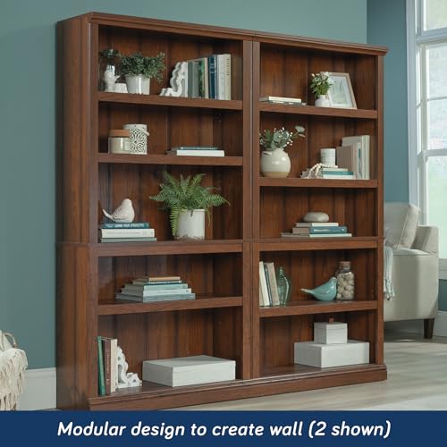 Sauder Miscellaneous Storage 5-Shelf Bookcase/ Book shelf, Washington Cherry finish - color: Washington Cherry Finish