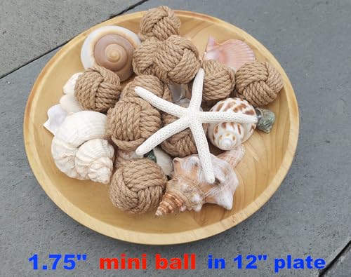 Elkpruu 10PCS Orbs Decorative Mini Balls for Centerpiece Bowls, Christmas Decorative Rope Balls for Bowls, Vase Filler, Decorative Bowl fillers for Farmehouse Coastal Table Decor