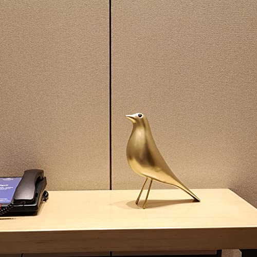Mid-Century Sculpture Home Bird Decor - Office House Desk Dove Ornament Arts Gift Replica (Gold) - color: Gold