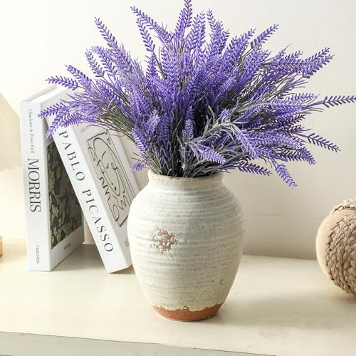 Ceramic Decorative Flower Vase 7.4 Inch Pottery Rustic Farmhouse Boho Terracotta Vase for Home Decor, Table, Living Room, Bathroom, Shelf, Mantel Decoration - color: 205-3-7.4in