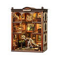 DIY Book Nook Kit, 3D Wooden Puzzle Miniature House Kit with LED Light, Dinosaur Fossil Museum Bookend Dollhouse, Creative Arts & Crafts Project for Adults and Teens Age 14+ (Fossil Museum)
