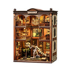 DIY Book Nook Kit, 3D Wooden Puzzle Miniature House Kit with LED Light, Dinosaur Fossil Museum Bookend Dollhouse, Creative Arts & Crafts Project for Adults and Teens Age 14+ (Fossil Museum)