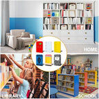 AnyDesign 6Pcs Back to School Wood Bookends Non Skid Book Stoppers Composition Notebook Pencil Crayon Apples Wooden Book Stands for Heavy Books Home Office School Library