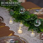 Romadedi Clear Tealight Candle Holder - Glass Votive Table Bulk Small Wedding Decor Centerpiece Floating Tea Lights for Christmas Party Birthday Home Pack of 12 - size: 2x2.2inch