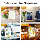MaxGear L/T Shape Acrylic Sign Holder, 8.5 X 11 Clear Table Display Stand with Wooden Base, Flyer Menu Holder Photo Frames Paper Stand for Office, Wedding, Restaurants, Hotels 3 Pack - size: 8.5''x11'', style: 3 Pack