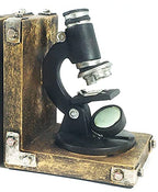 Bellaa 22731 Decorative Bookend Scientist Book Ends Support Bookshelves Science Gift Heavy Duty Non Skid Gold Home Decor 6 Inches