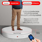 19.7In Remote Large Motorized electric turntable Rotating platform Photography Turntable Motorized lazy susan Base giratoria para for Photography,3D Scanner,Heavy duty display(Load Range:220~500lbs) - size: 19.7inch/White/500Lbs Load