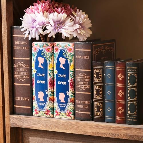 Book-Shaped Vase for Flowers, Ceramic Book Planter Pot, Bookshelf Vase for Flowers, Teacher Appreciation, Cute Bookshelf Decor, Pot Planter Bookends, Art Deco Style Piece, Unique Vases - color: Garden