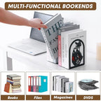 Aertiavty 2 Pcs Bookends for Shelves, Large Heavy-Duty Morden Vase Book Ends, Non-Skid Butterfly Bookends, Decorative Book Holder for Home Office, Metal Black Floral Book Stopper, 1 Pair - style: Butterfly Vase