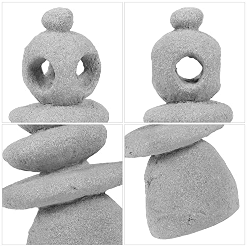 GANAZONO Simulated Rockery Stone 1.69 Inch Sandstone Sculpture for Bonsai and Zen Rock Garden Decor Stacking Stones Accent for Home and Micro Landscape