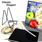 7 Pack 8 Inch Large Plate Stands for Display, Metal Black Plate Holder Display Stand, Picture Frame Stands for Book, Photo Easel, Decorative Plates