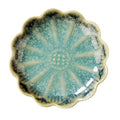 Lotus Ring Holder Dish Small Indoor Ash Tray, Ceramic Dessert Plate Trinket Jewelry Holder Organizing Necklace Earrings for Parents Friends Sister, Deep Green. All Jewelries Are NOT Included. - color: Crystal Green-Round