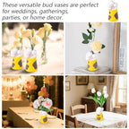Cat Vase for Dry Flower Hydroponic Planter for Women, Teens, Girls，Kids，Cat Lover Theme Decor ，Ideal for Home, Office, Wedding, Party，Table Decoration (Yellow)