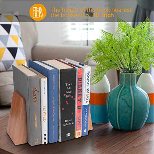 DRELIFAM Wood Handmade Heavy Duty Bookends for Shelves Decorative Book Ends to Hold Books for Office - color: Small Okoume Wood