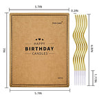 PHD CAKE 24-Count Gold Spiral Long Thin Metallic Birthday Candles, Cake Candles, Birthday Parties, Wedding Decorations, Party Candles - color: Gold