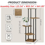AZERPIAN Plant Stand 5 Tier Indoor Metal Flower Shelf for Multiple Plants Corner Tall Flower Holders for Patio Garden Living Room Balcony Bedroom, Black (5 Tier-Black)