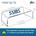 AMT Premium Acrylic Clear Monitor Riser Laptop/PC/Multimedia Monitor Stand for Home Office