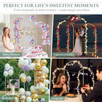 WellSign Wedding Arch Backdrop Stand 6FT, 5FT, 4FT Set of 3 Metal Gold Balloon Arch kit Stand for Ceremony Baby Shower Valentine Engagement Party Event Decoration, Garden Climbing Plant Fram - size: 6FT+5FT+4FT