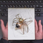 Mechanical Metal DIY 3D Insect Spider Model Brass Puzzle Assembly DIY for Family and Friends(Jumping Spider) - style: Jumping spider