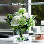 EnovaFloral Square Glass Cube Vase (4x4 Inch) - Set of 1 with Floating Candle Holders for Wedding Centerpieces & Home Office Decor - size: 4x4x4