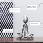 Decorative Bookends, Set of 2, Fork and Spoon (Yoga Namaste)