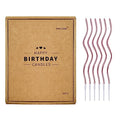 PHD CAKE 24-Count Rose Gold Spiral Long Thin Metallic Birthday Candles, Cake Candles, Birthday Parties, Wedding Decorations, Party Candles - color: Rose Gold