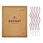 PHD CAKE 24-Count Rose Gold Spiral Long Thin Metallic Birthday Candles, Cake Candles, Birthday Parties, Wedding Decorations, Party Candles - color: Rose Gold