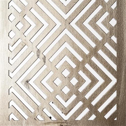Pemberly Row Set of 3 Gold Metal Decorative Objects, Champagne Finish, Elegant Patterned Design, Modern Home Decor Accents, Sizes 4"x4"x28", 4"x4"x26", 4"x4"x24"