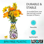 MODGY Collapsible and Expandable Flower Vase Plastic Decorative Modern Centerpieces Dining Table Decor Living Room Bathroom Wedding Office, Paul Klee Rich Harbour - style: Paul Klee Rich Harbour