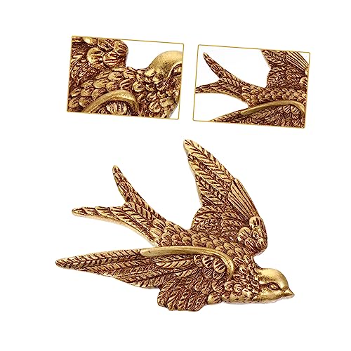 ABOOFAN 3pcs Swallow Wall Hanging Iron Resin Wall Sculpture Ceramic Sparrows Rustic Wedding Decor Mounted Birds Bedroom Sculptures Bird 3d Ornaments Old Resin Household