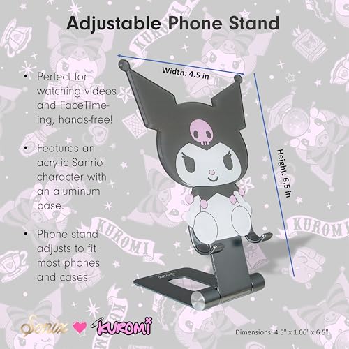 Sonix x Sanrio Character Phone Stand | Adjustable Cell Phone Holder, Desk Stand, Dock | Kuromi - color: Kuromi