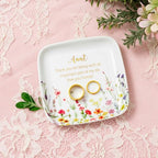 Crisky Jewelry Ring Dish for Aunt Birthday Gifts, Thinking of You Gift for Aunt from Niece, Best Antie Gift Ideas from Nephew Thanksgiving Day Christmas Valentines (Love You Forever) Trinket Tray - style: Aunt Thank You for Being Such an Important Part of