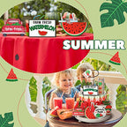 13 Pcs Summer Watermelon Tiered Tray Decor Set Farmhouse Wood Summer Wood Sign Hawaii Tiered Tray Decorations Tabletop Rustic Wooden Red Gnome Table Signs for Home Kitchen Table Decoration - style: Watermelon