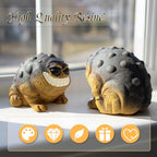 Hosrnovo Weird Stuff, Quirky and Cute Frog Statue Unique Home & Garden Decor for Office Desk or Entryway Gag Gift for Birthday Christmas and White Elephant