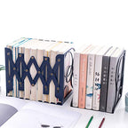 JIARI Adjustable Bookends Metal Book Ends Holder Shelf Heavy Duty Nonskid Bookend for Heavy Book (Round Black)
